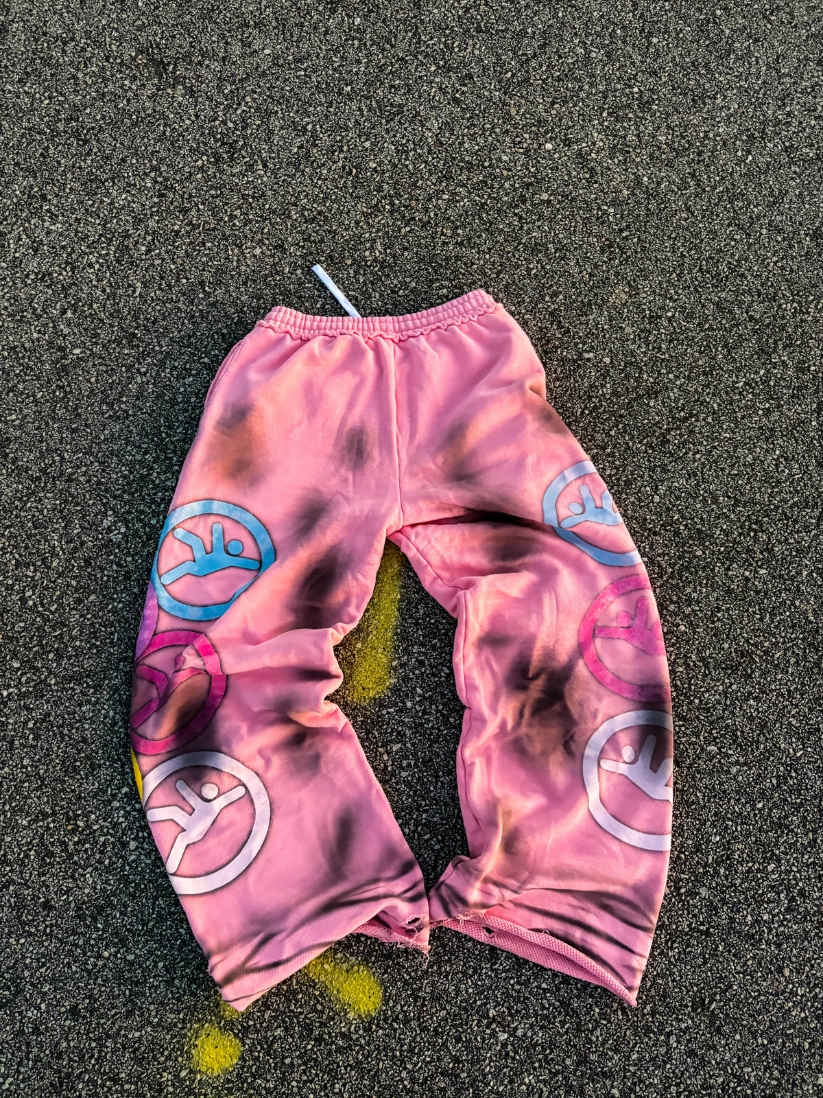 PINK "FALLING MAN" SWEATS
