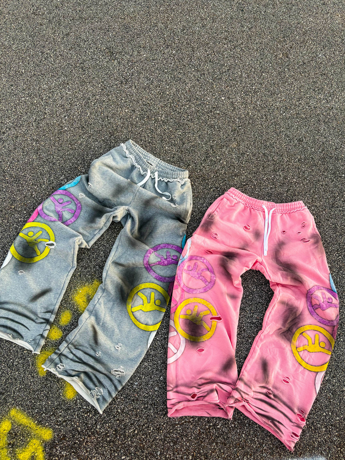 PINK & GRAY BUNDLE "FALLING MAN" SWEATS